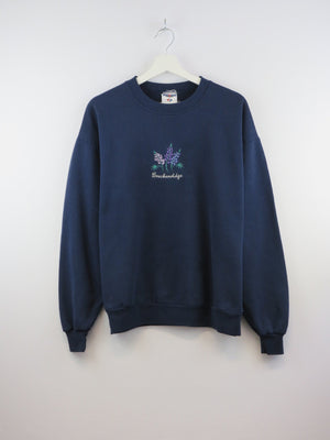 Vintage Embroidered Flower Sweatshirt | Gr. L
